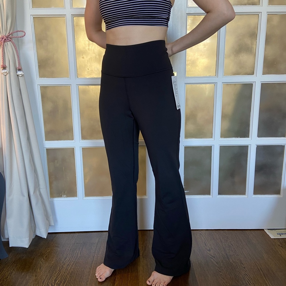 Black High-Waisted “Groove Pant Flare” lululemon Leggings